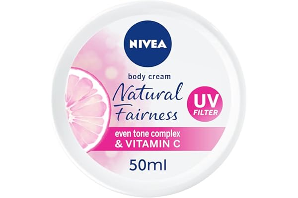 nivea body cream even tone natural fairness complex vitamin c all skin types jar 50ml 28.8